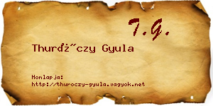 Thuróczy Gyula névjegykártya